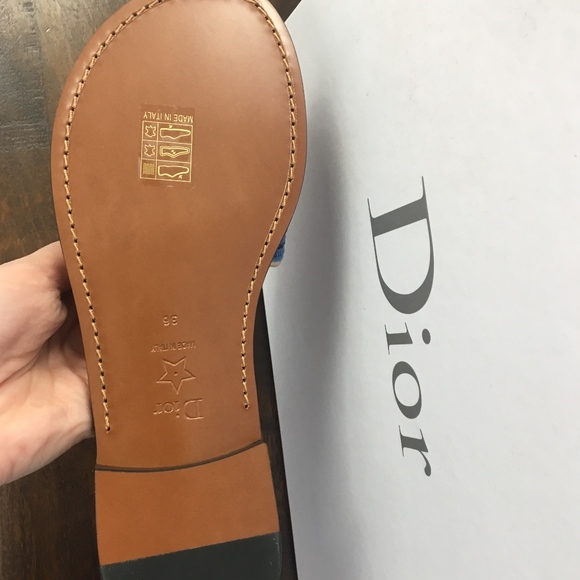 Dior Black Tarot Judgement Embroidered Slippers - Picture 3 of 6